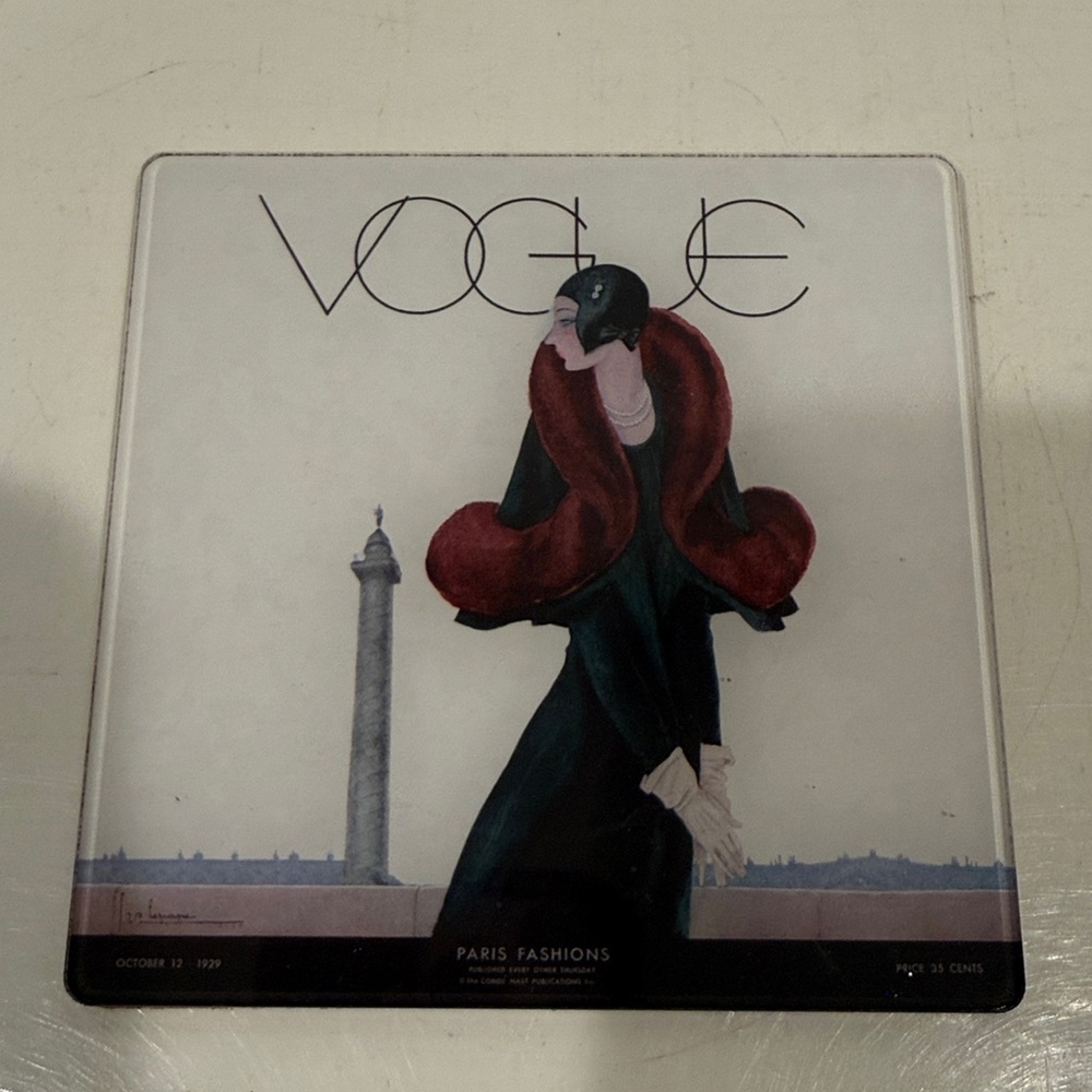 Vogue Magazine Covers Art Deco Beverage Coasters Set - Picture 5 of 7
